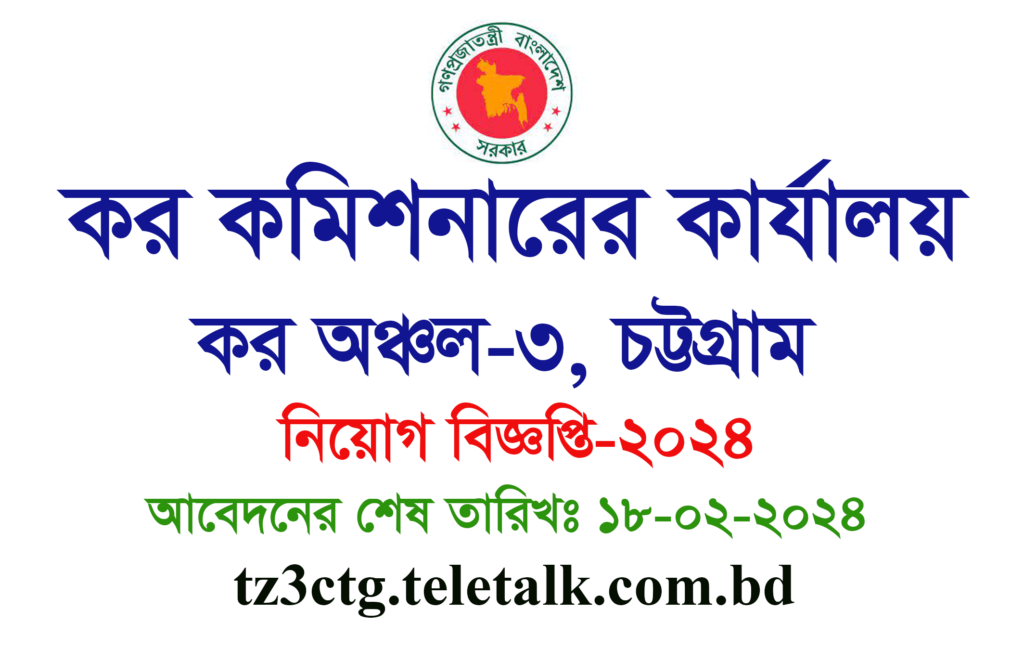 Tax Commissioner's Office job circular-2024, Tax zone-3