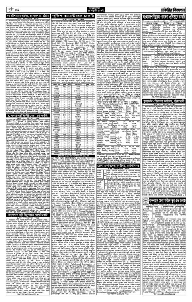 saptahik chakrir Khobor potrika 26 JANUARY 2024 NEW