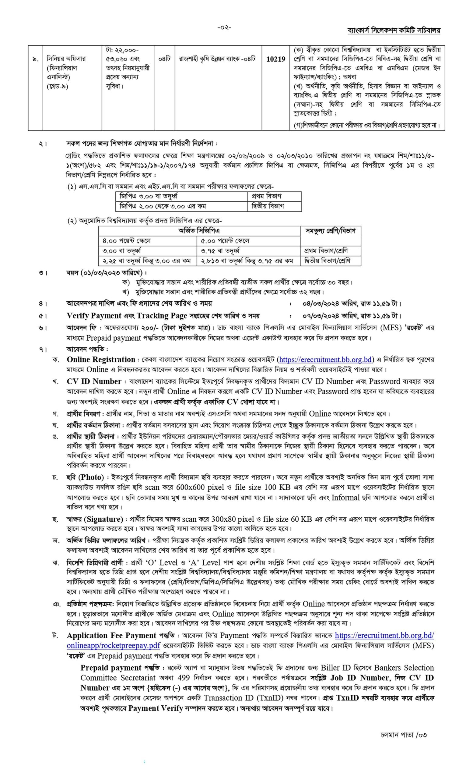 Bankers Selection Committee New job circular-2024